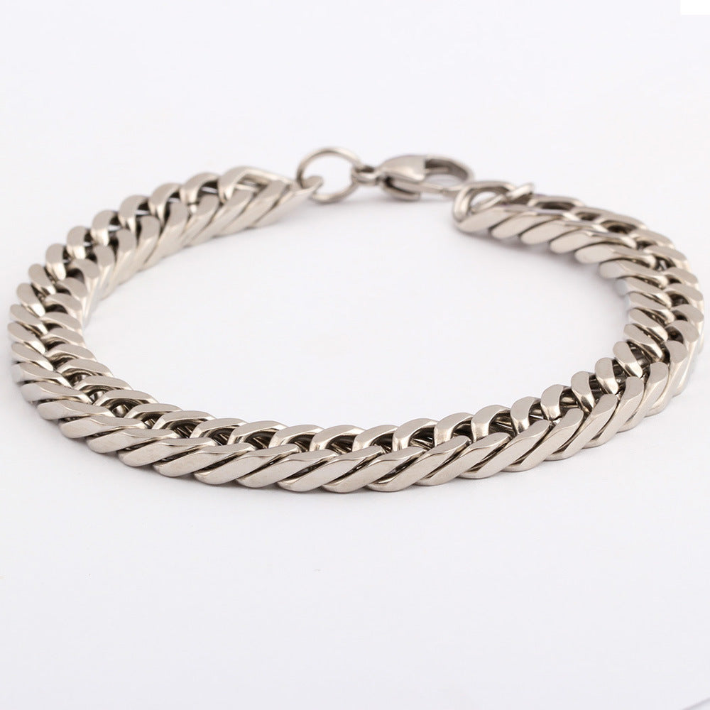 Damen Edelstahl Armband mit modernem Kettenmuster Shop Nory