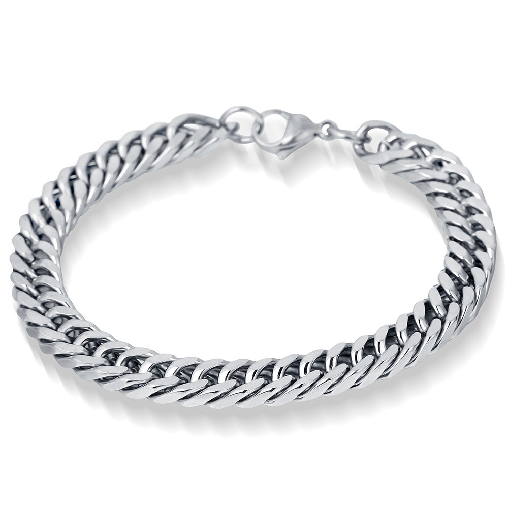 Damen Edelstahl Armband mit modernem Kettenmuster Shop Nory