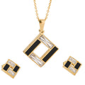 Damen Schmuckset mit geometrischem Anhänger und eleganten Ohrsteckern Shop Nory