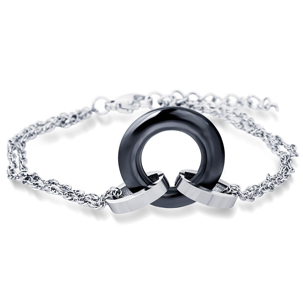 Damen Armband mit modernem Ring-Design und eleganten Metallakzenten Shop Nory