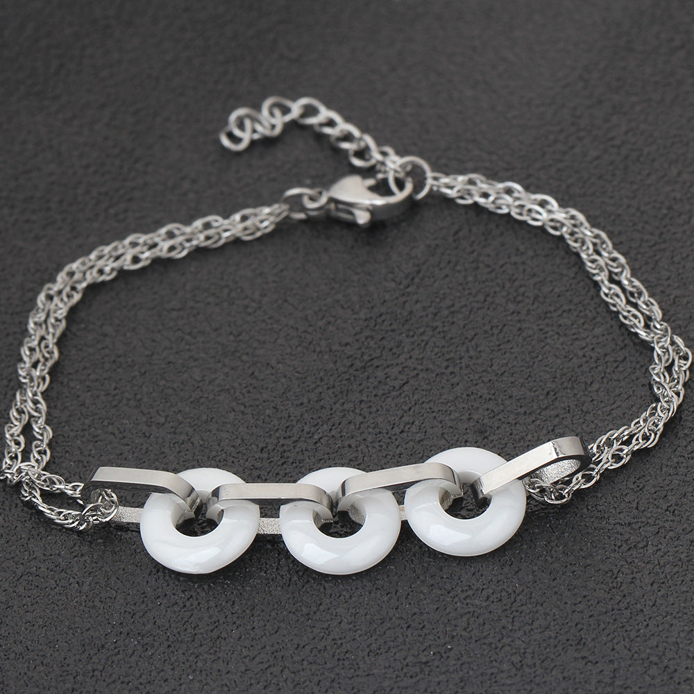 Damen Edelstahl-Armband mit modernem, schickem Design Shop Nory