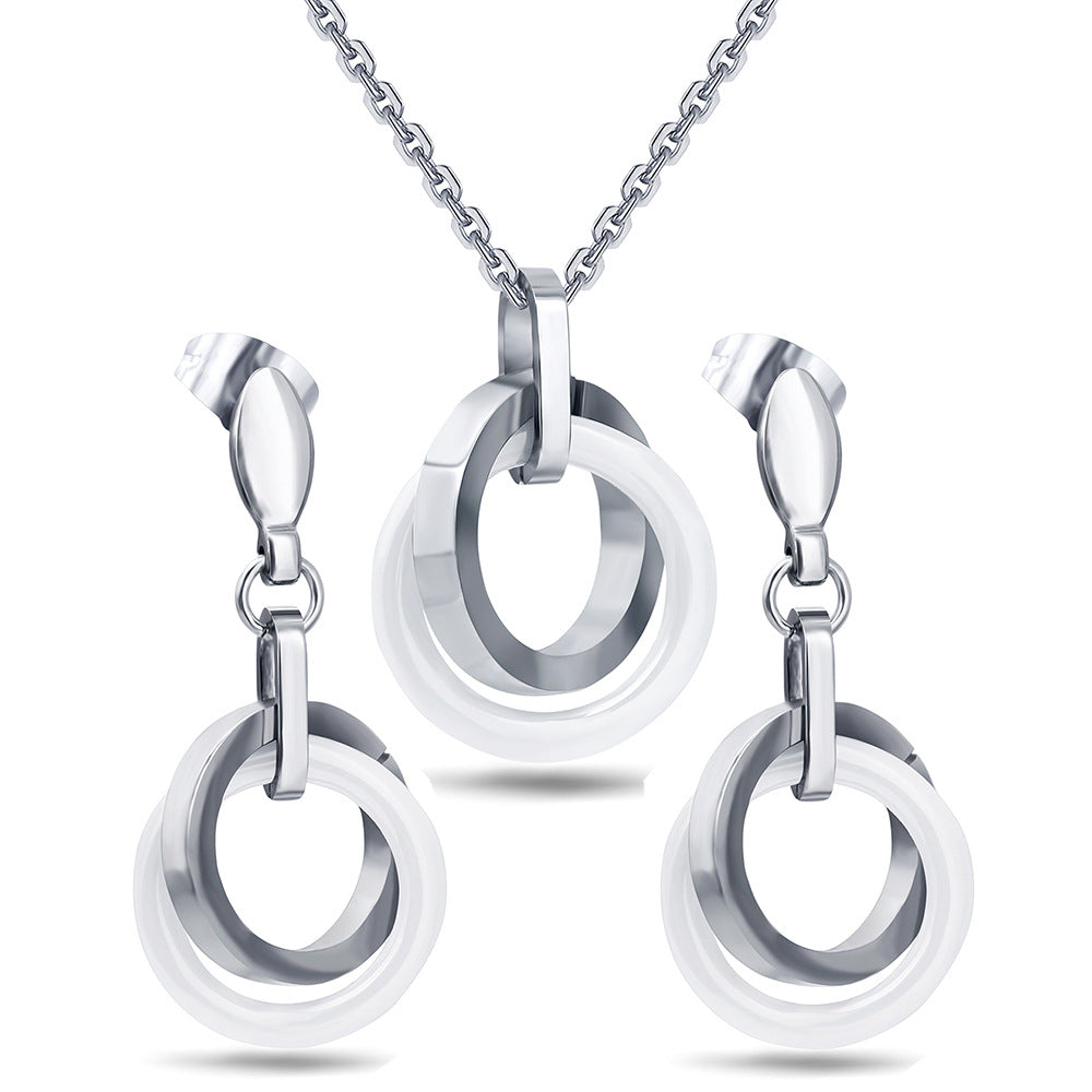 Damen Schmuckset mit modernem Kreisdesign Shop Nory