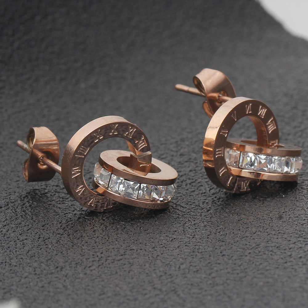 Damen Schmuckset mit kreisförmigen Anhängern und funkelnden Zirkonia Shop Nory