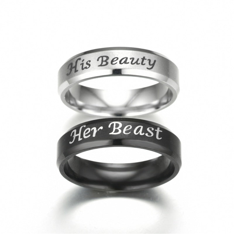 Herren Ring mit eingraviertem Liebesschriftzug aus hochwertigem Edelstahl Shop Nory