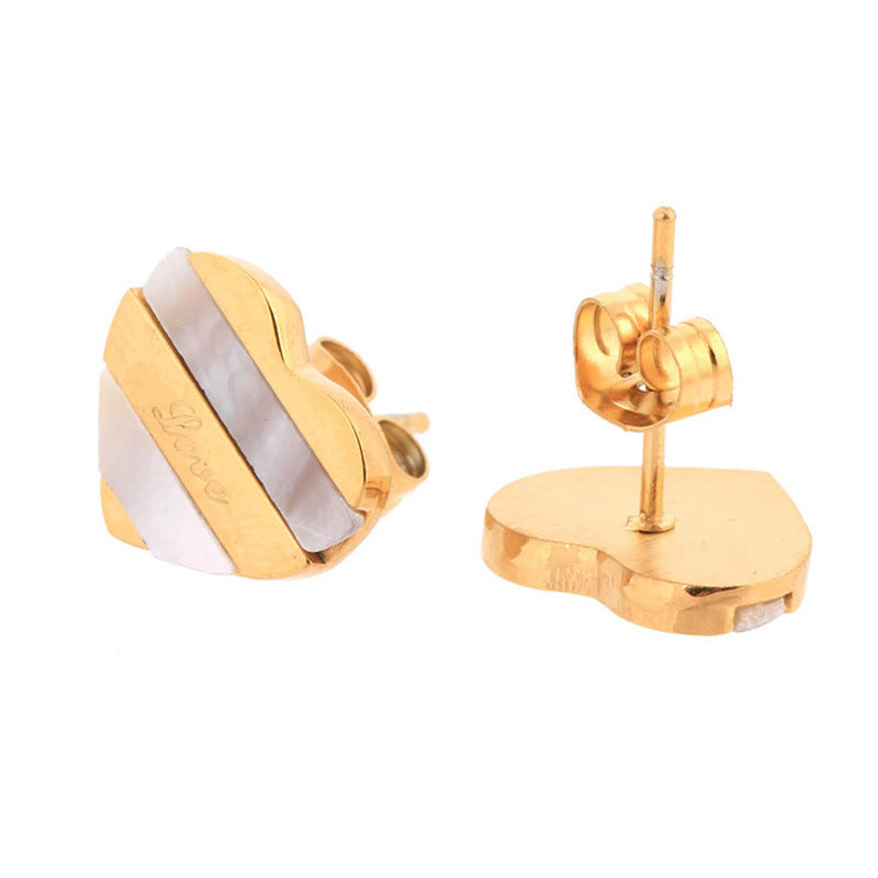 Damen Schmuckset mit herzförmigem Anhänger und passenden Ohrsteckern Shop Nory