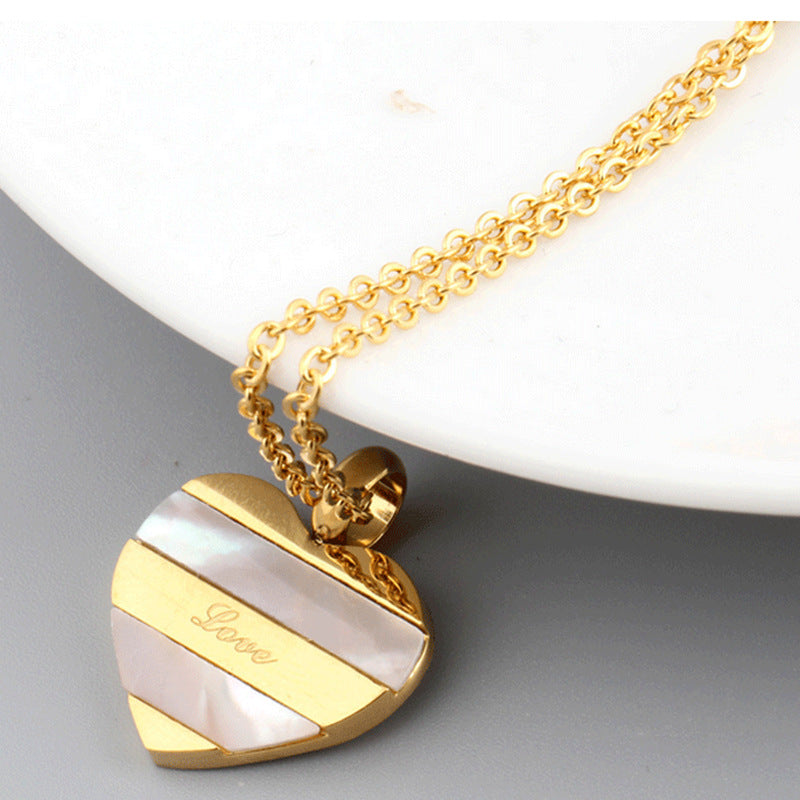 Damen Schmuckset mit herzförmigem Anhänger und passenden Ohrsteckern Shop Nory