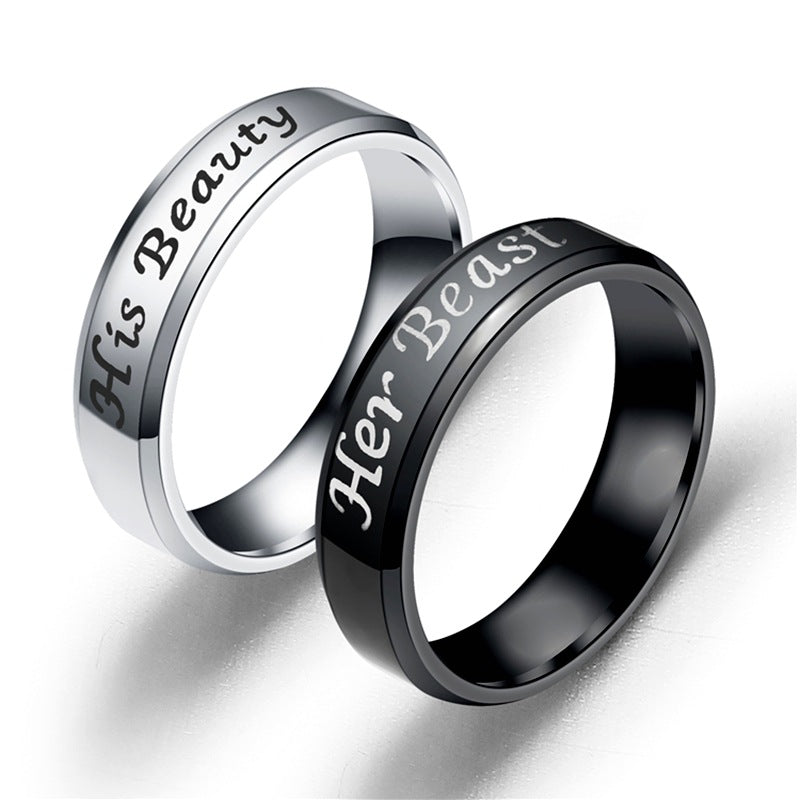 Herren Ring mit eingraviertem Liebesschriftzug aus hochwertigem Edelstahl Shop Nory