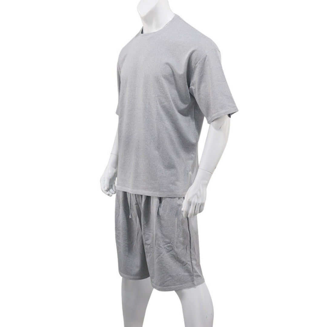 Lockeres T-Shirt Shorts einfarbiges Set