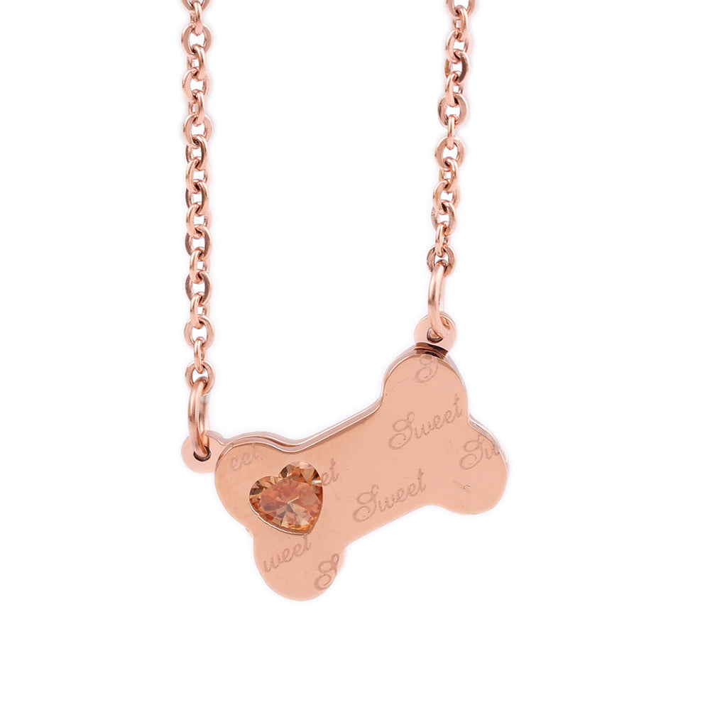Damen Halskette mit herzförmigem Hundemotiv und personalisierbarem Anhänger Shop Nory