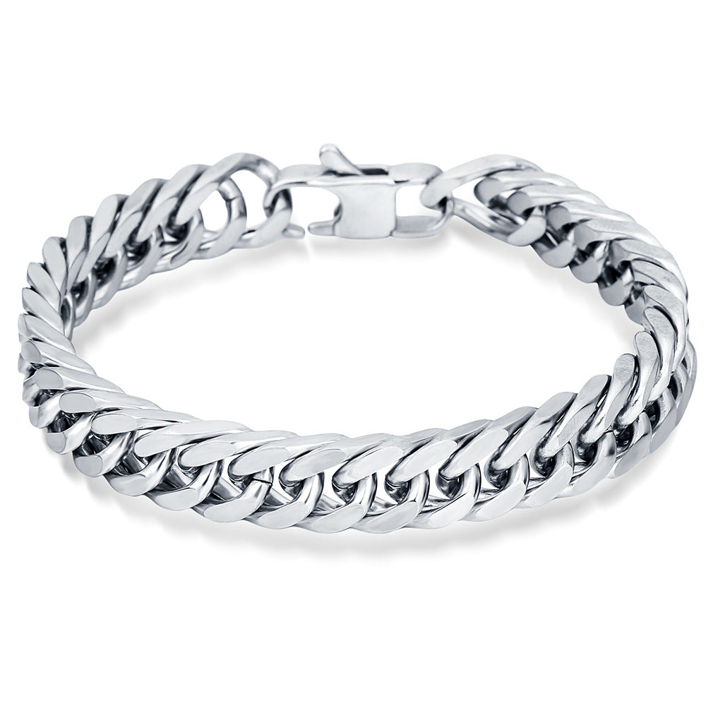 Damen Edelstahlarmband mit massiven Gliederdesign Shop Nory