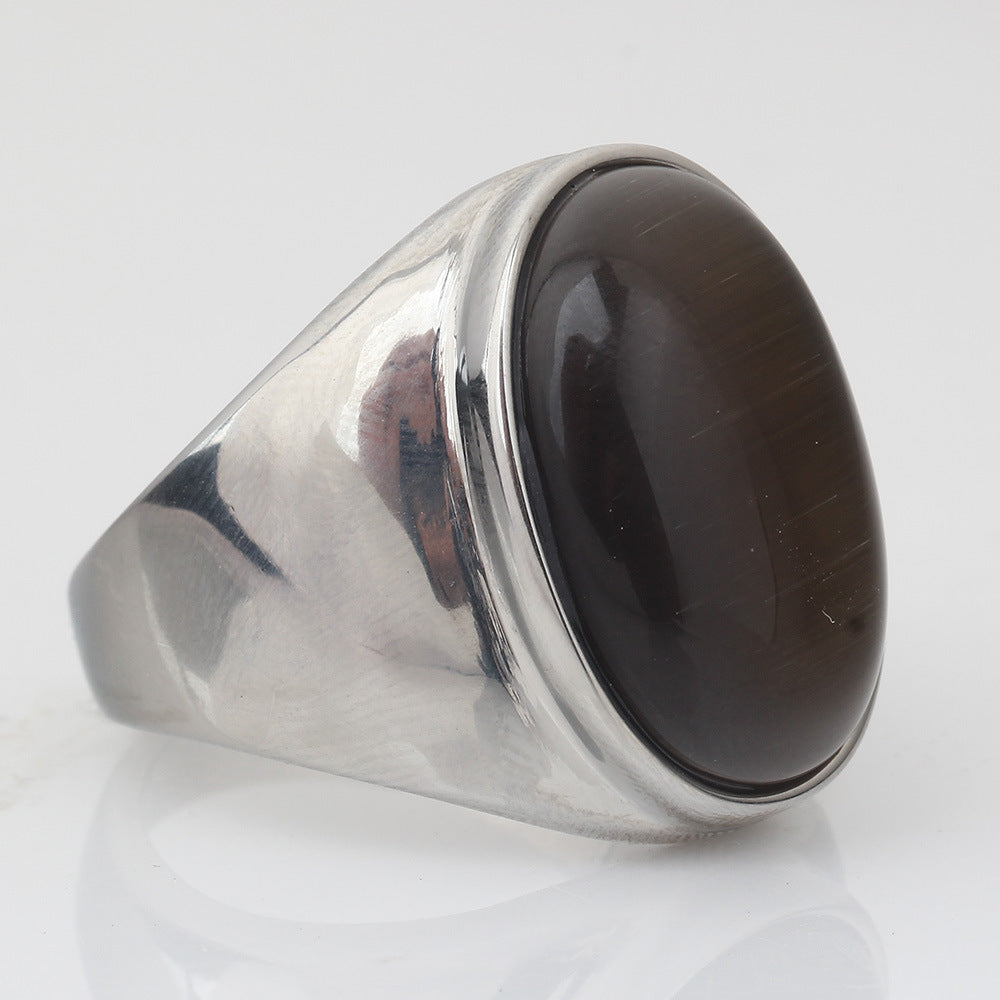 Damen Siegelring aus hochwertigem Edelstahl mit glänzendem, minimalistischen Design Shop Nory