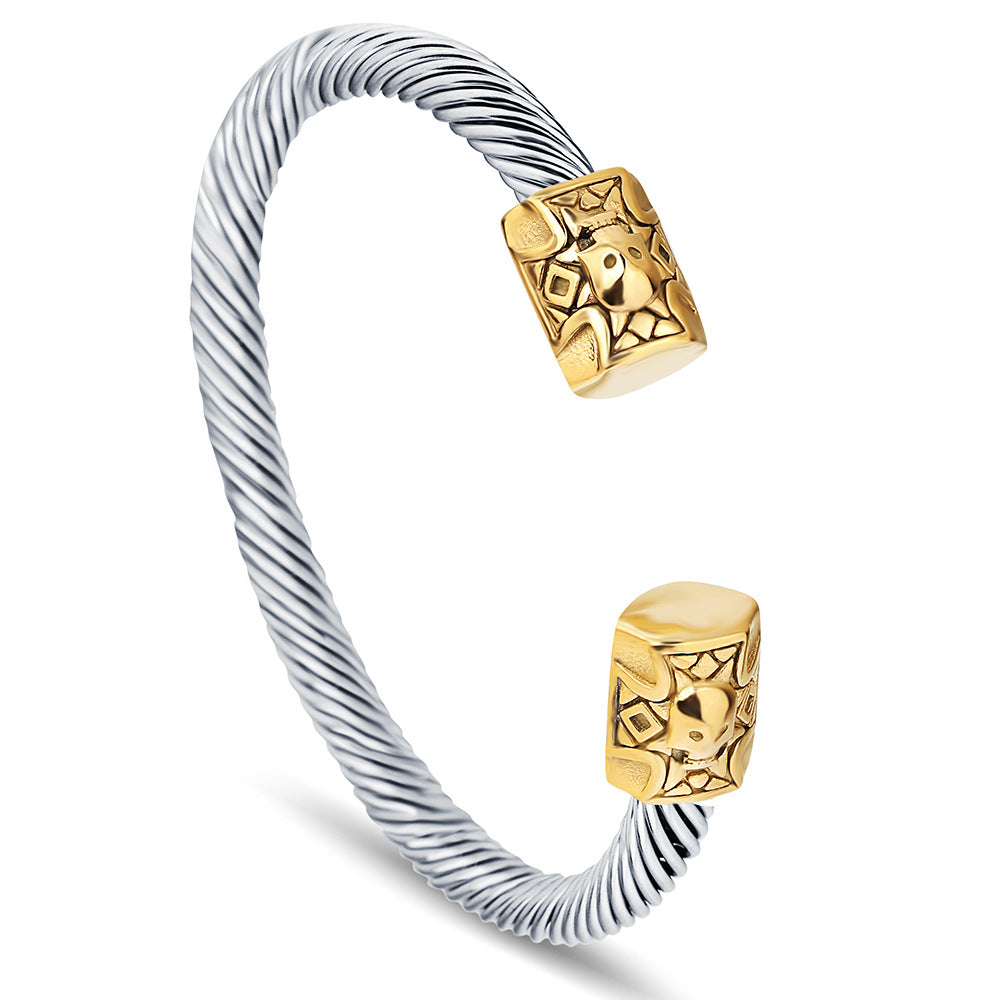 Damen Armreif mit kunstvollem Totenkopf-Design Shop Nory