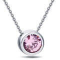 Damen Halskette mit funkelndem Zirkonia-Anhänger und eleganter Edelstahlkette Shop Nory