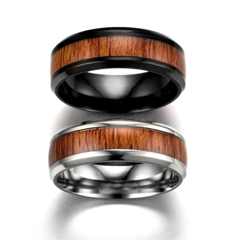 Herren Ring mit hochwertiger Holz- und Edelstahlkombination Shop Nory