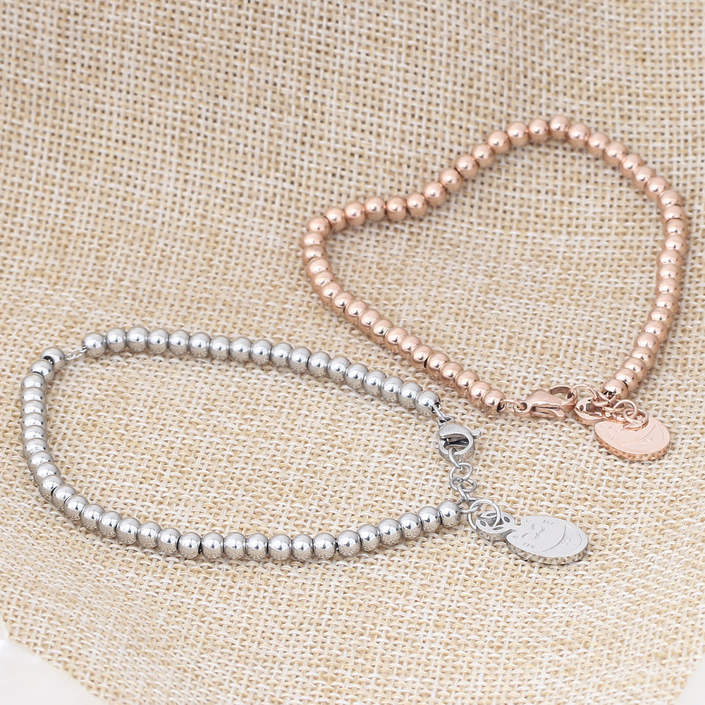 Damen Armband mit hochwertigem Kugeldesign und personalisierbarem Anhänger Shop Nory
