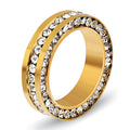 Damen Ring mit funkelndem Zirkonia-Akzent und hochwertigem Goldfinish Shop Nory