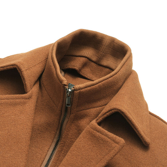 Herren Wollmix-Kurzmantel mit integrierter gesteppter Innenjacke und Hemdkragen Shop Nory