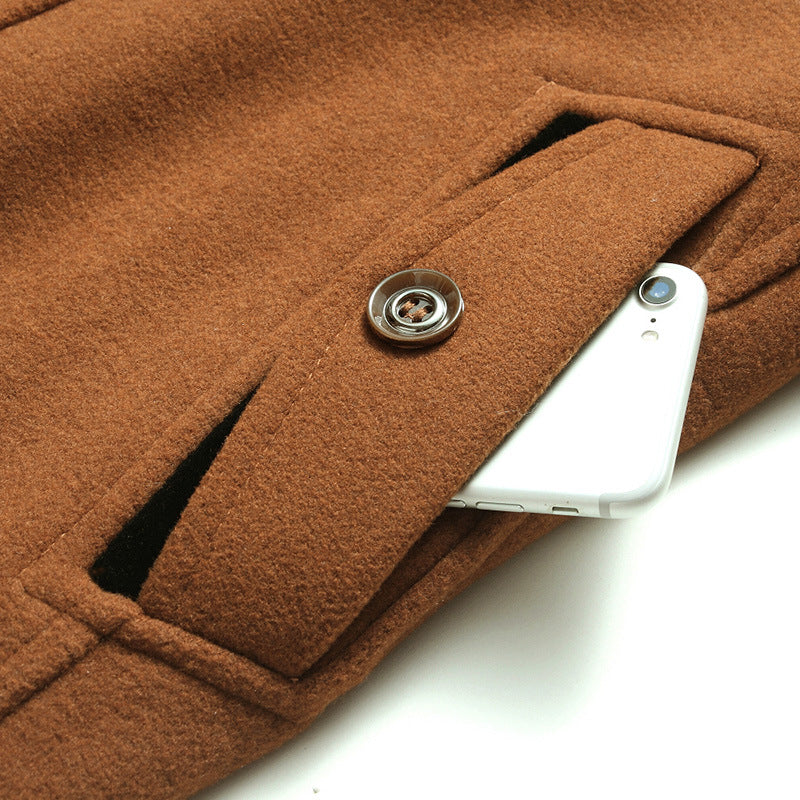 Herren Wollmix-Kurzmantel mit integrierter gesteppter Innenjacke und Hemdkragen Shop Nory