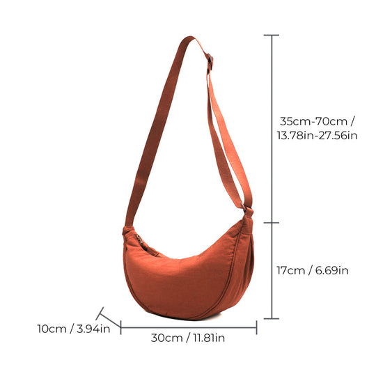 Halbmondförmige Tasche