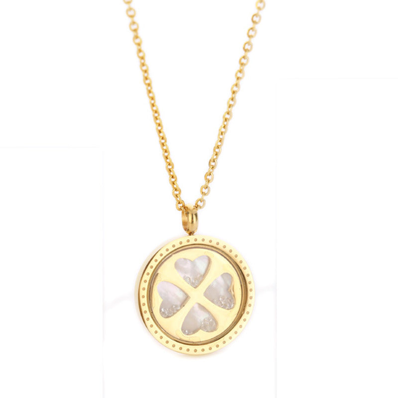 Damen Halskette mit herzförmigem Anhänger und funkelndem Zirkonia-Besatz Shop Nory