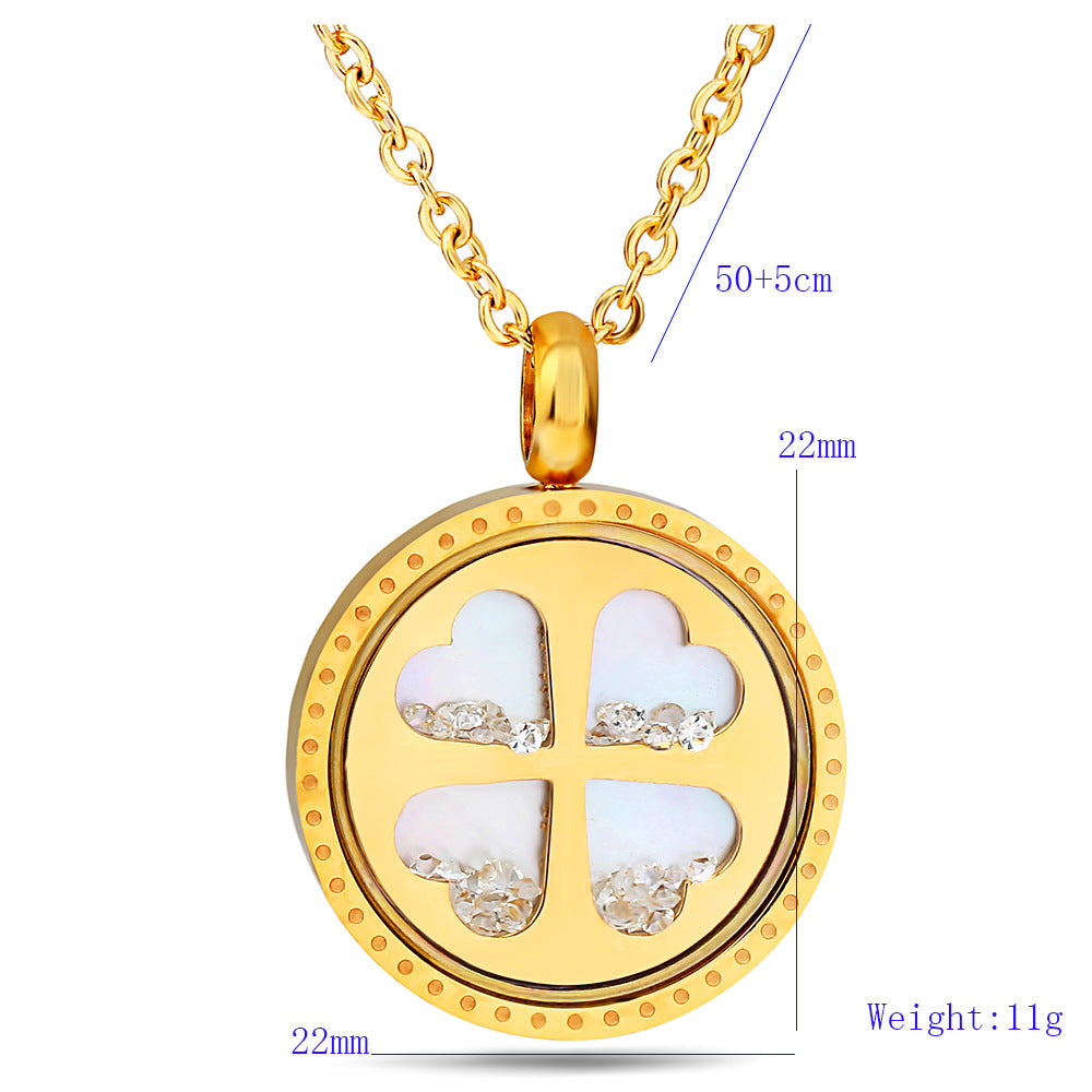 Damen Halskette mit herzförmigem Anhänger und funkelndem Zirkonia-Besatz Shop Nory