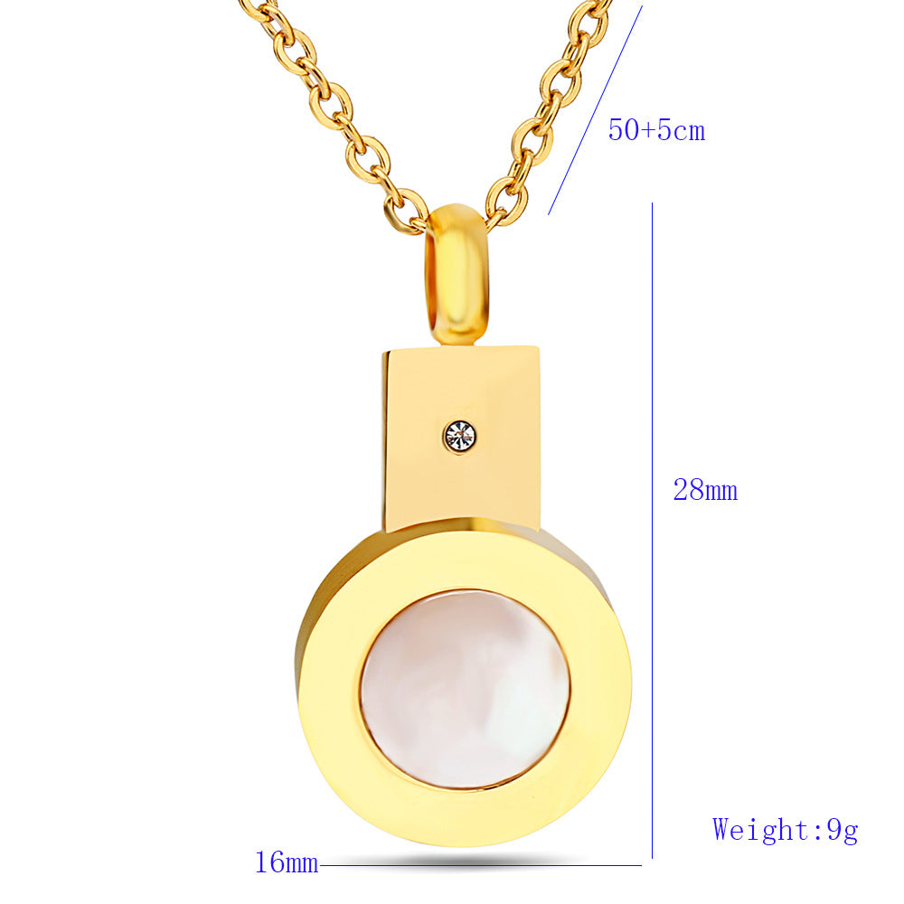 Damen Halskette mit modernem, einprägsamem Anhänger und feinem Zirkonia-Besatz Shop Nory