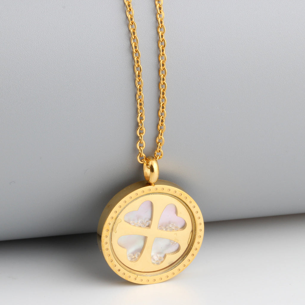 Damen Halskette mit herzförmigem Anhänger und funkelndem Zirkonia-Besatz Shop Nory