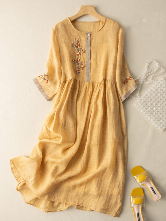Besticktes Kleid aus Baumwolle