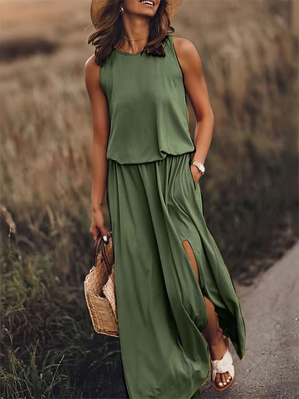 Schlichtes Boho Maxikleid Aus Modal In Verschiedenen Farben