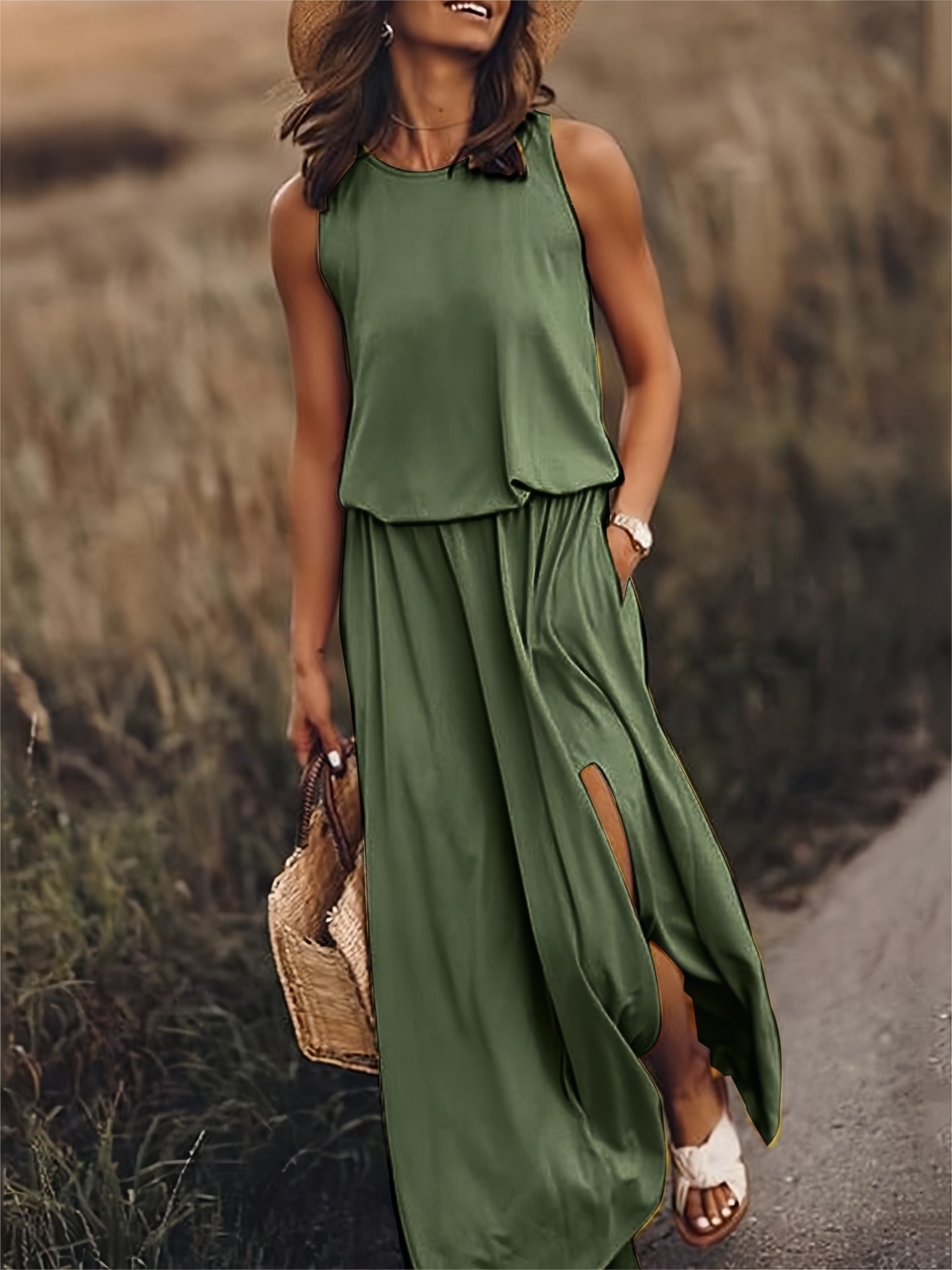 Schlichtes Boho Maxikleid Aus Modal In Verschiedenen Farben