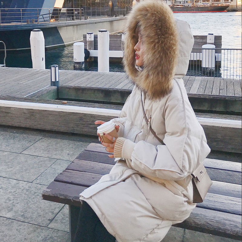 Shopnory | Gepolstertes Jacket mit Pelzkragen für Damen
