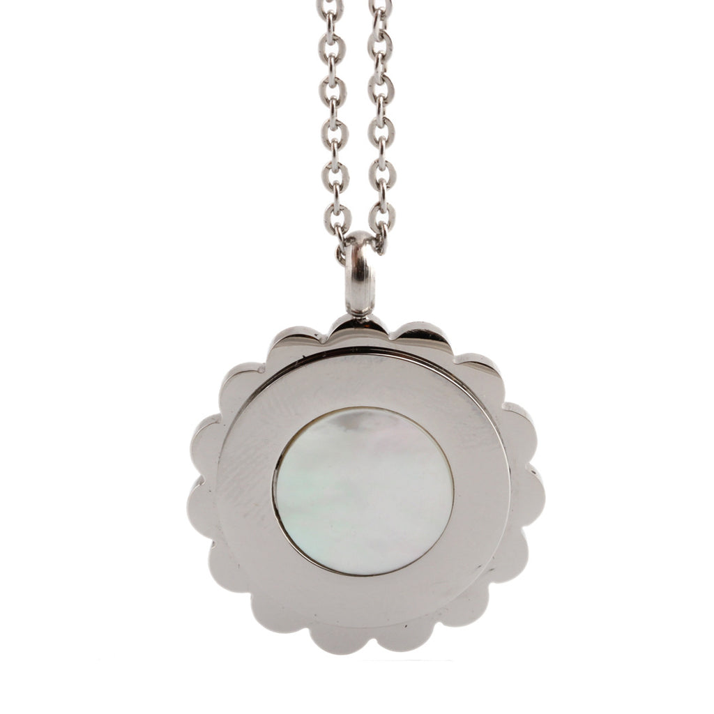 Damen Halskette mit blütenförmigem Anhänger aus hochwertigem Edelstahl Shop Nory