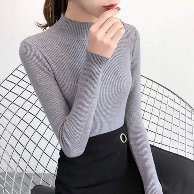 gerippter Wollpullover für Damen