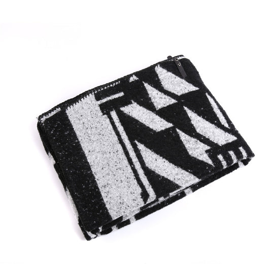 Damen Kapuzen-Poncho aus Wollmix mit grafischem Jacquard-Design Shop Nory