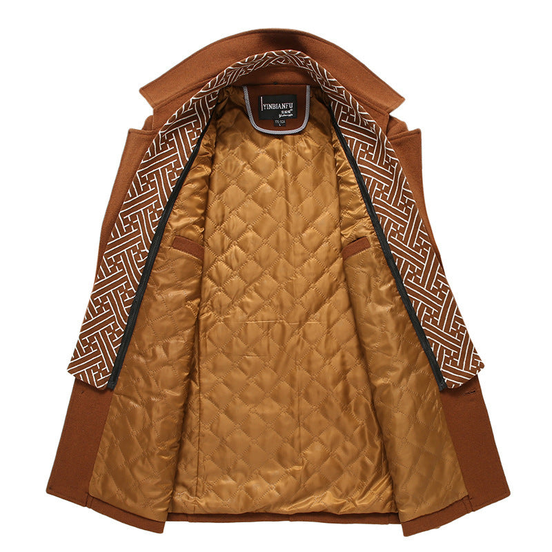 Herren Smart-Casual Wollmix-Mantel mit versteckter gesteppter Innenjacke und Schulterklappen Shop Nory