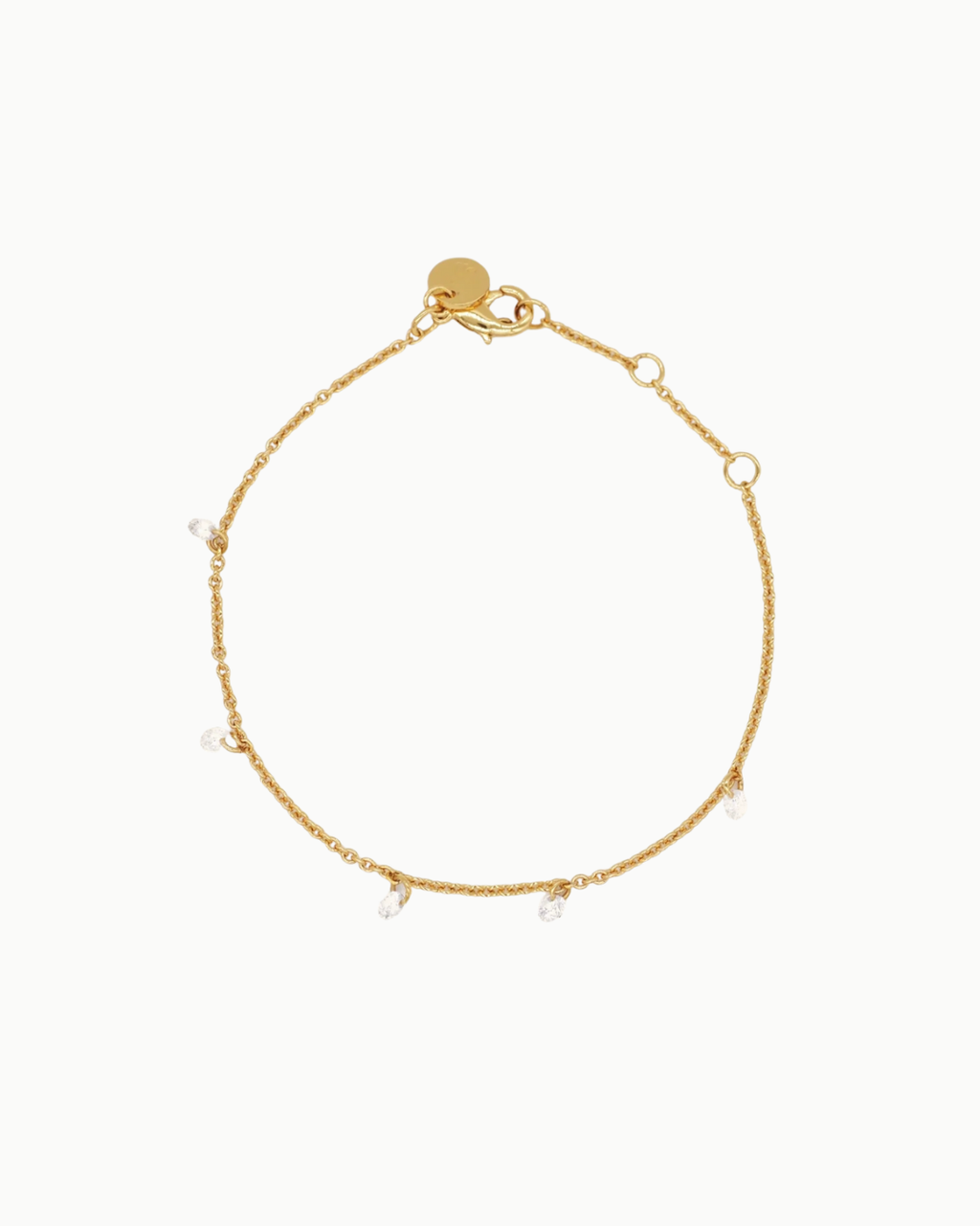 Luxe Schneeflocken Kristall Gold Kettenarmband | Shop Nory