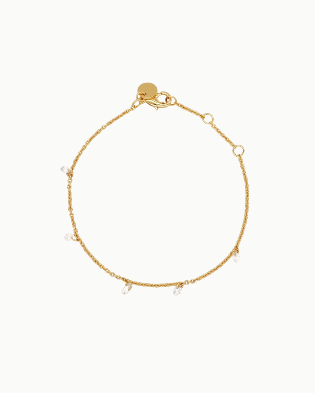Luxe Schneeflocken Kristall Gold Kettenarmband | Shop Nory