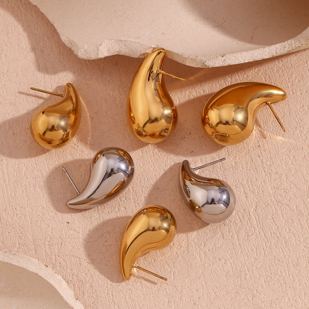 Ohrringe "Drop" in Edelstahl - 18k vergoldet | Shop Nory