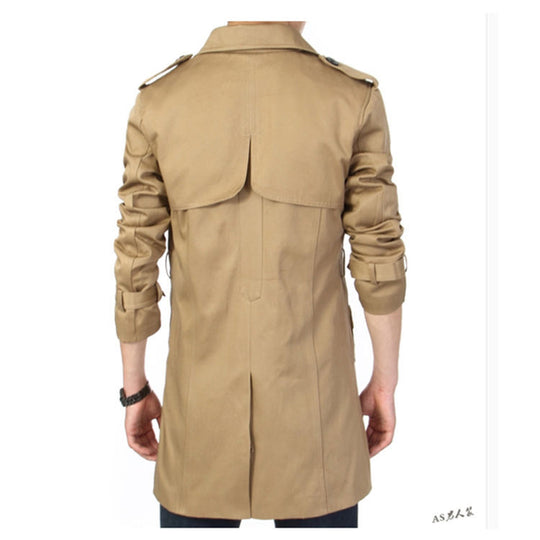 Herren Trenchcoat im klassischen Schnitt mit Schulterklappen Taillenriegel und verstellbaren Manschetten Shop Nory