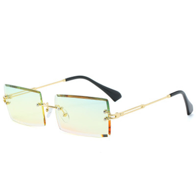 Modische Rechteckige Sonnenbrille Im Retro Stil