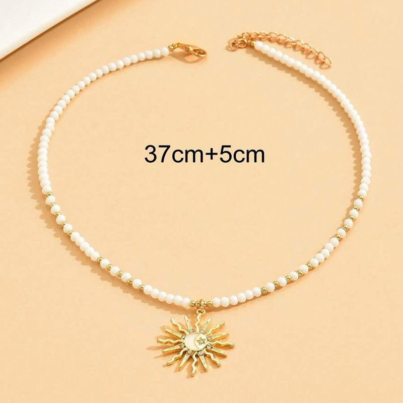 Böhmische Halskette Mit Sonnenanhänger | Shop Nory