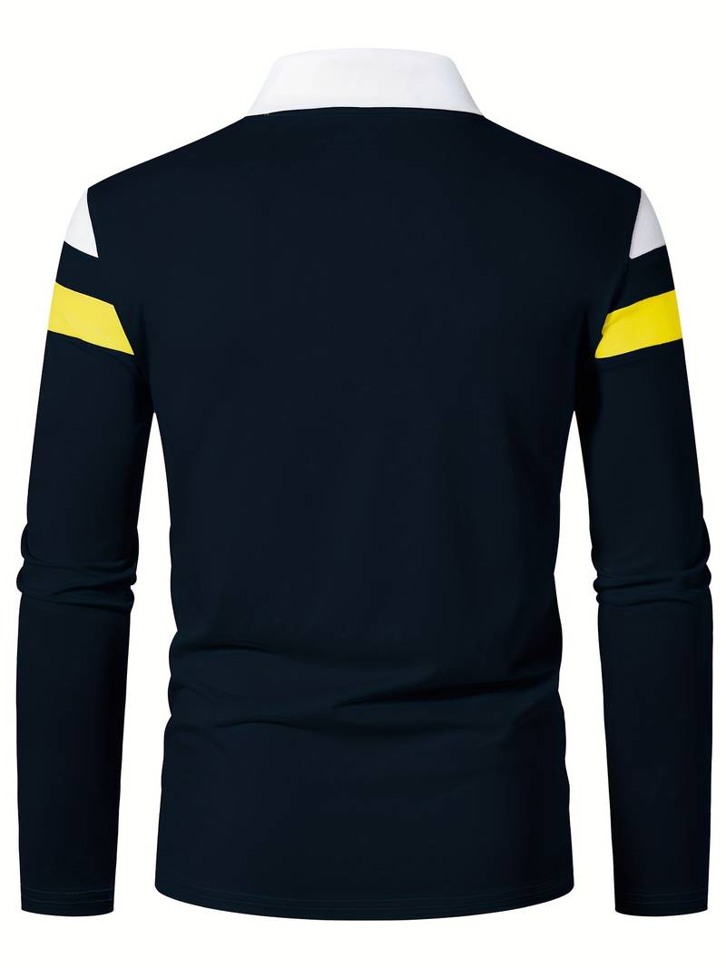 langärmliges poloshirt mit reißverschluss
