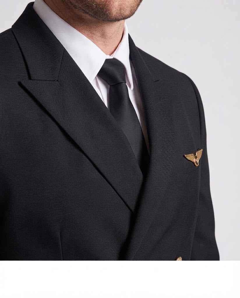Herren-Pilotenkostüm mit authentischen Details und goldenen Akzenten Shop Nory