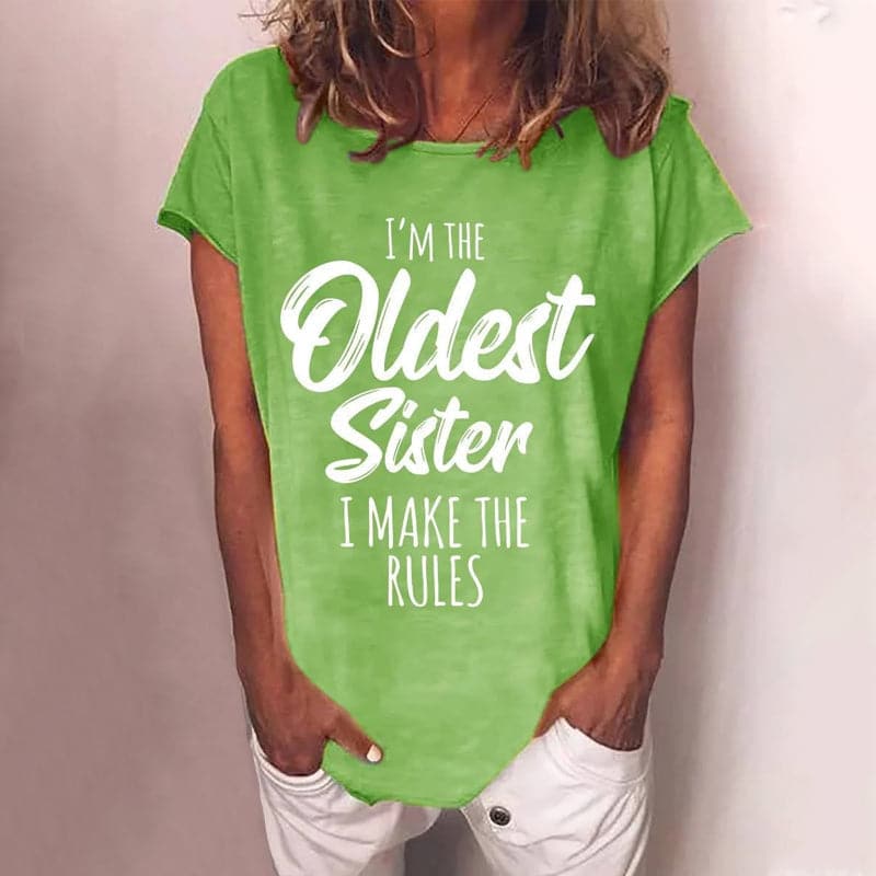 T-Shirt mit Rundhalsausschnitt und Buchstabenaufdruck