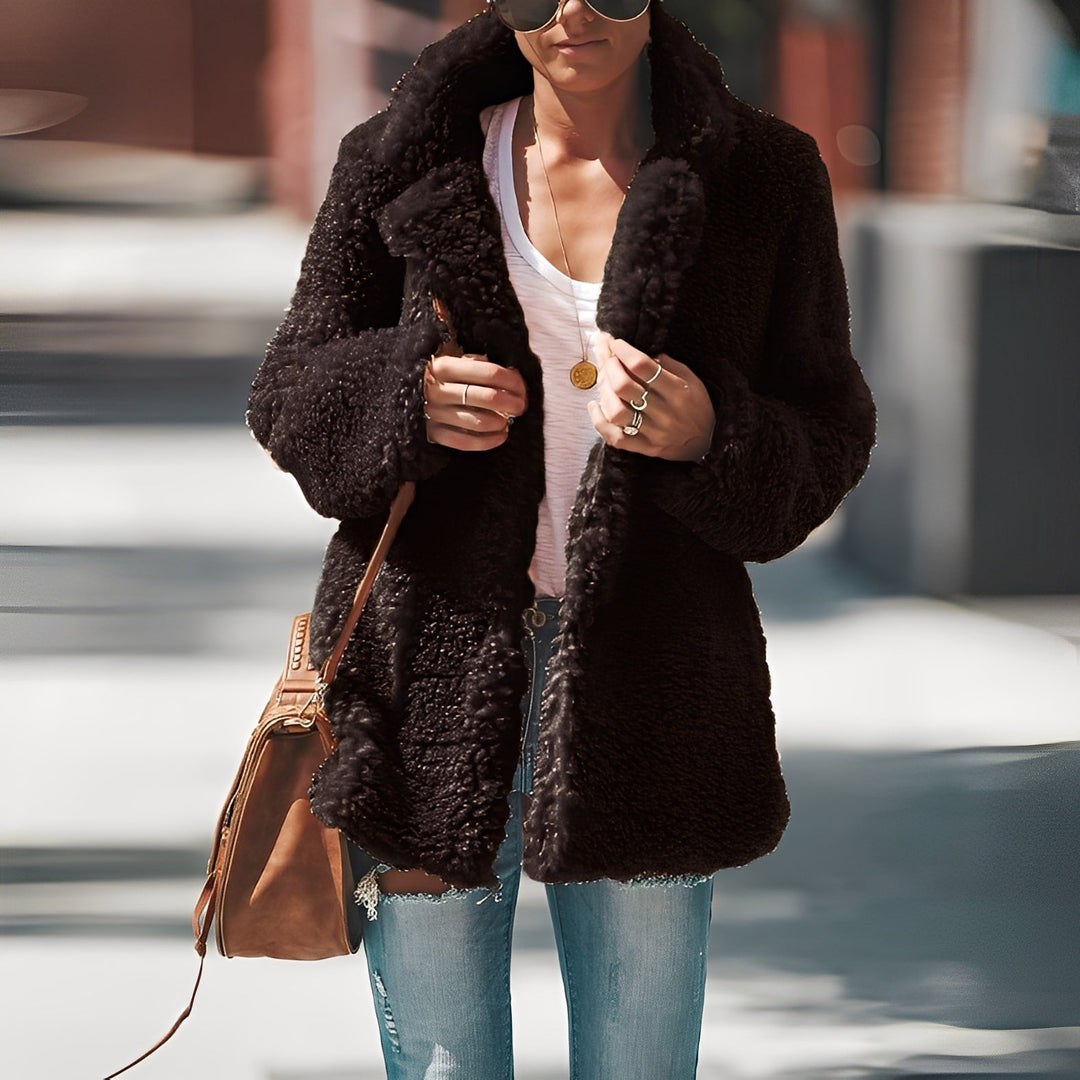 Stylische, dicke Fleecejacke für Damen