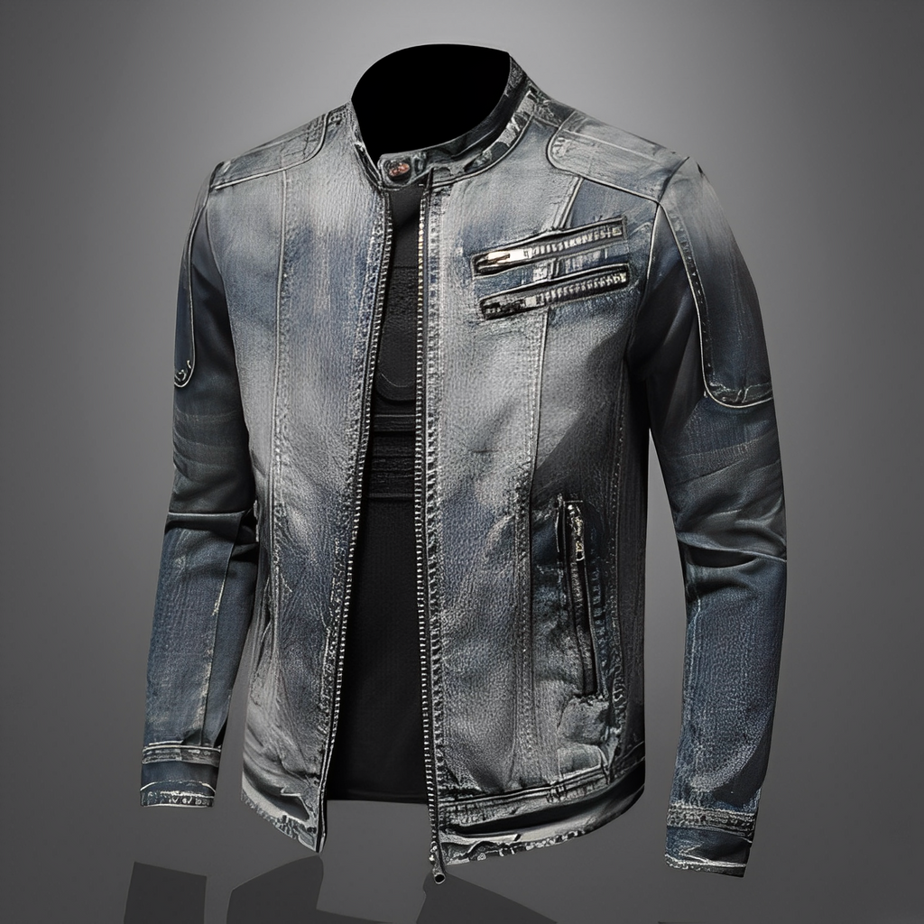 Stylische Jeansjacke mit Taschen für Männer