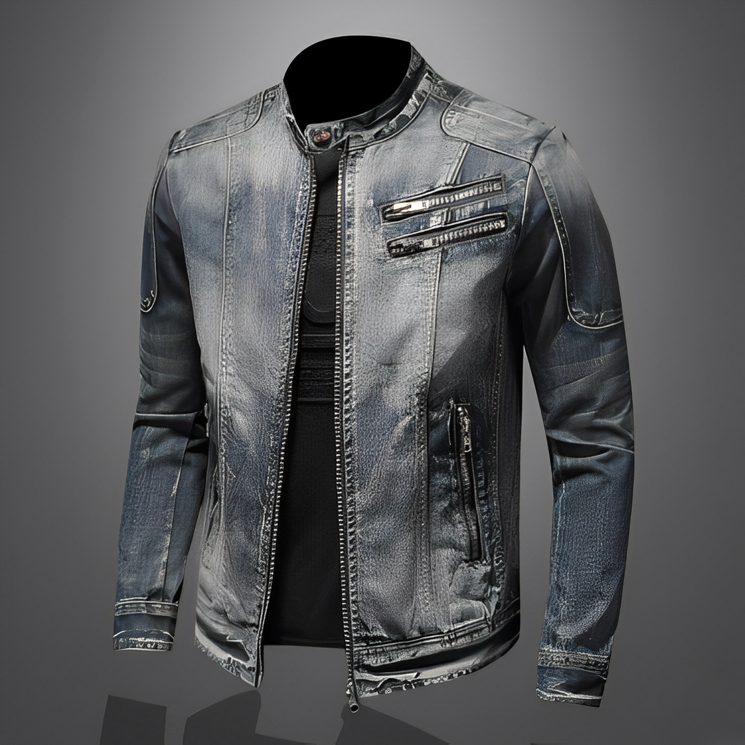 Stylische Jeansjacke mit Taschen für Männer