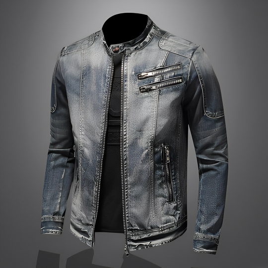 Stylische Jeansjacke mit Taschen für Männer