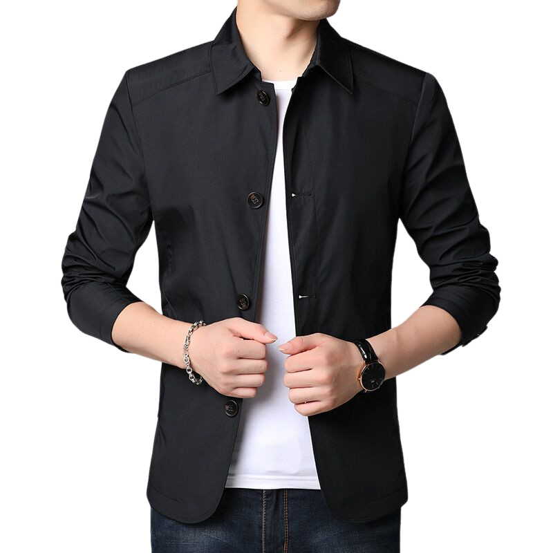 Casual, Lockere, Winddichte Jacke für Männer