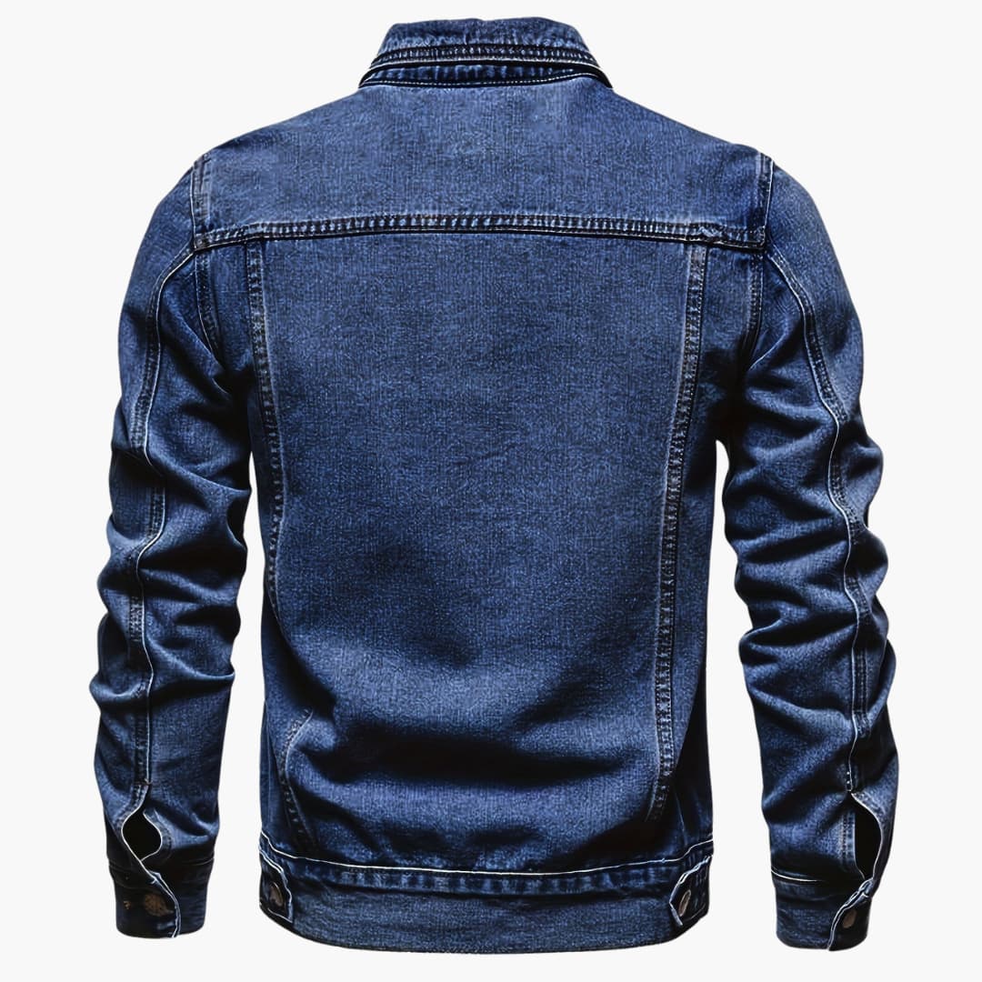 Slim-Fit Freizeit-Denimjacke für Männer